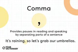 comma meaning and example sentence using a comma