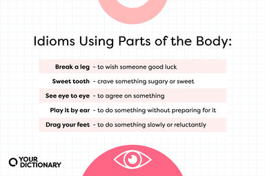 five idioms from the article that include body parts