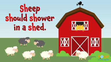 alliteration example for kids with sheep sentence