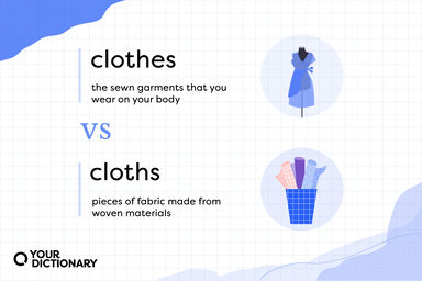definitions of clothes and cloths from the article