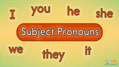 subject pronoun example words