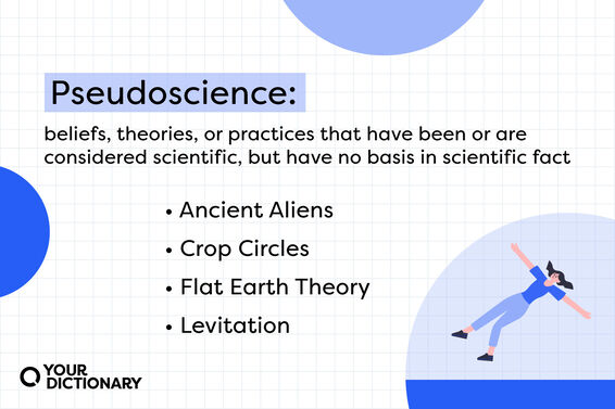 definition of pseudoscience with list of four examples from the article