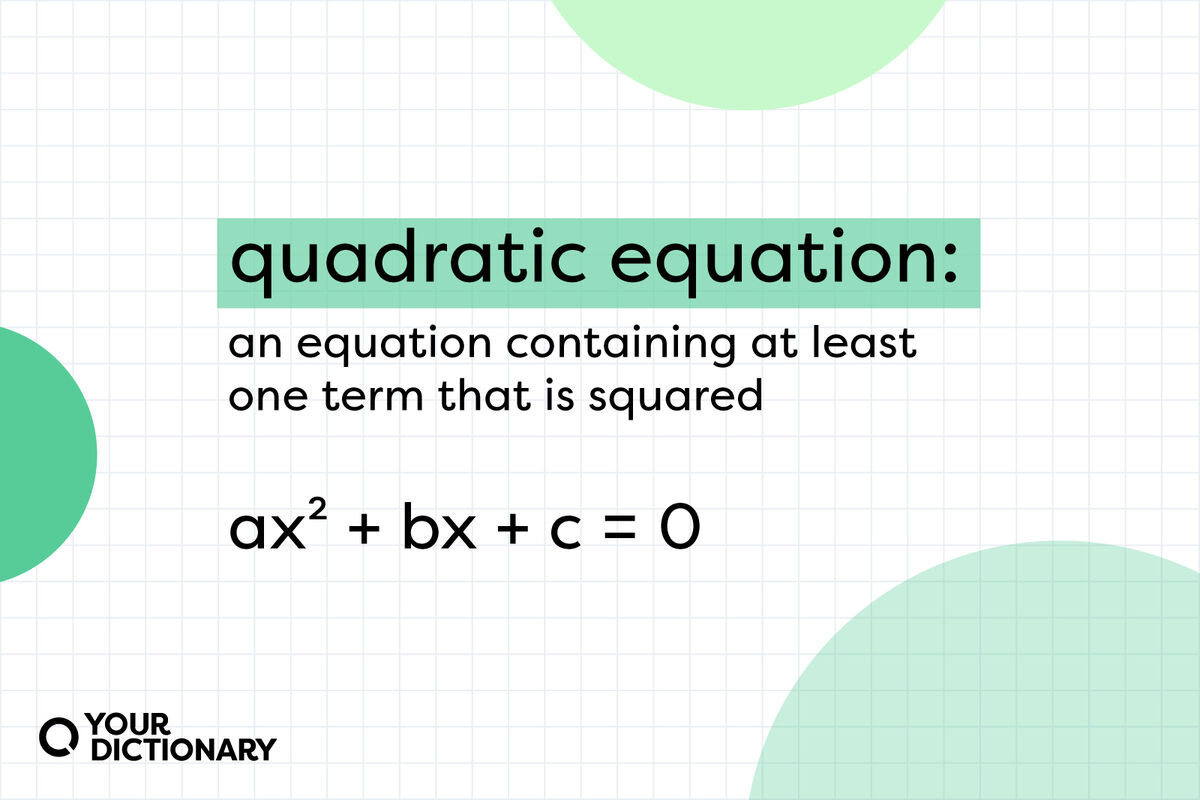 Examples of Quadratic Equation