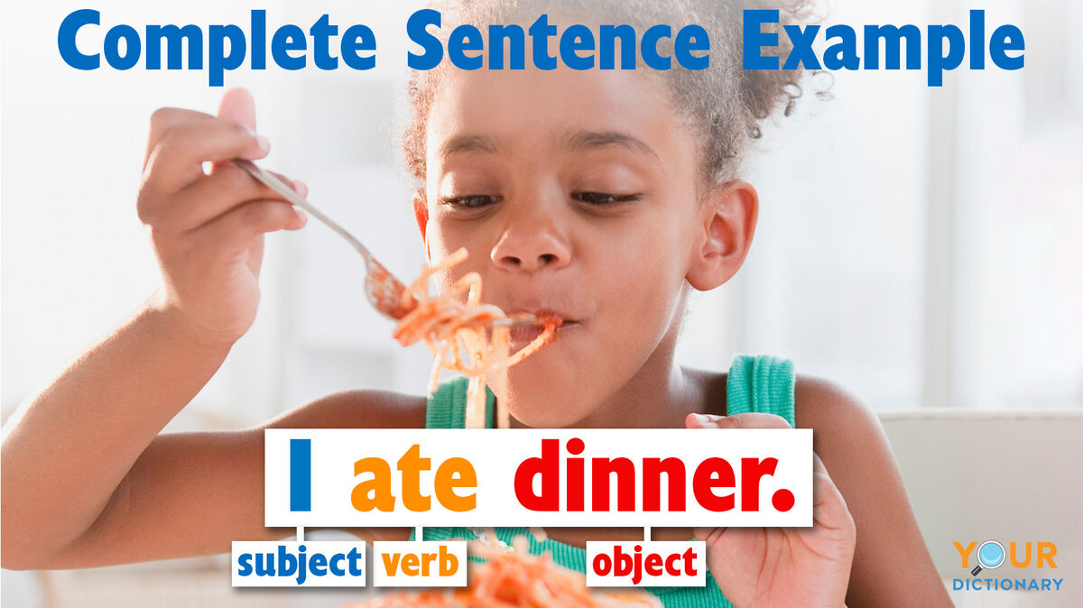 Examples Of Complete Sentences YourDictionary
