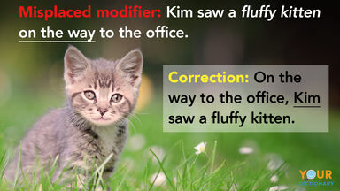 misplaced modifier example and correction