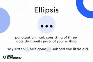 ellipsis symbol definition and example sentence from the article
