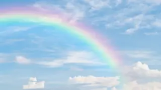 Rainbow in a blue sky as examples of symbolism in poetry