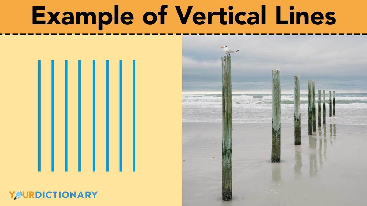 example of vertical lines beach pylons