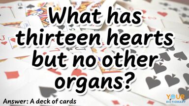 riddle what has thirteen hearts but no other organs