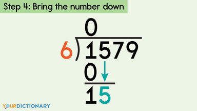 long division step 4 bring number down