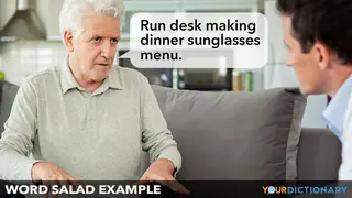 example of word salad elderly man speaking