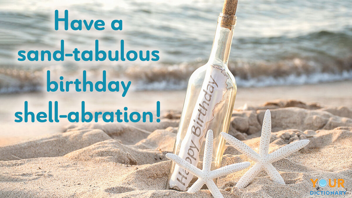 birthday pun sand-tabulous shell-abration