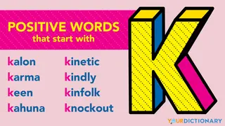 Positive K words examples