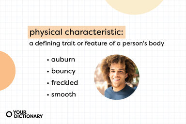 definition of "physical characteristic" with list of examples restated from the article