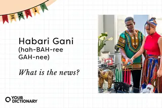 "Habari Gani" pronunciation and meaning from the article as Kwanzaa greeting