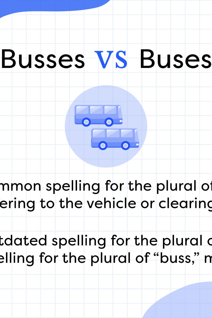 “Busses” vs. “Buses” What Is the Plural Form of “Bus”? YourDictionary