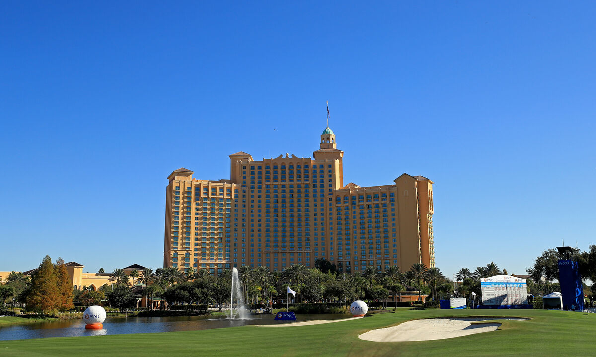 The 18th hole at the Ritz Carlton Golf Club