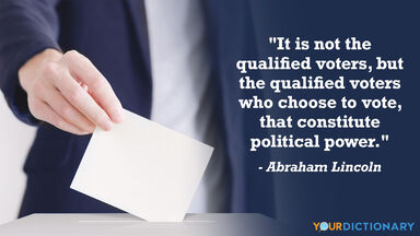 Man voting Political Quotes Example