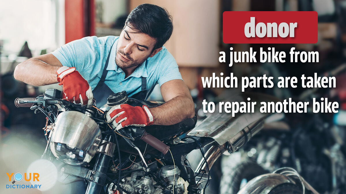 man working in auto repair shop as Biker Slang