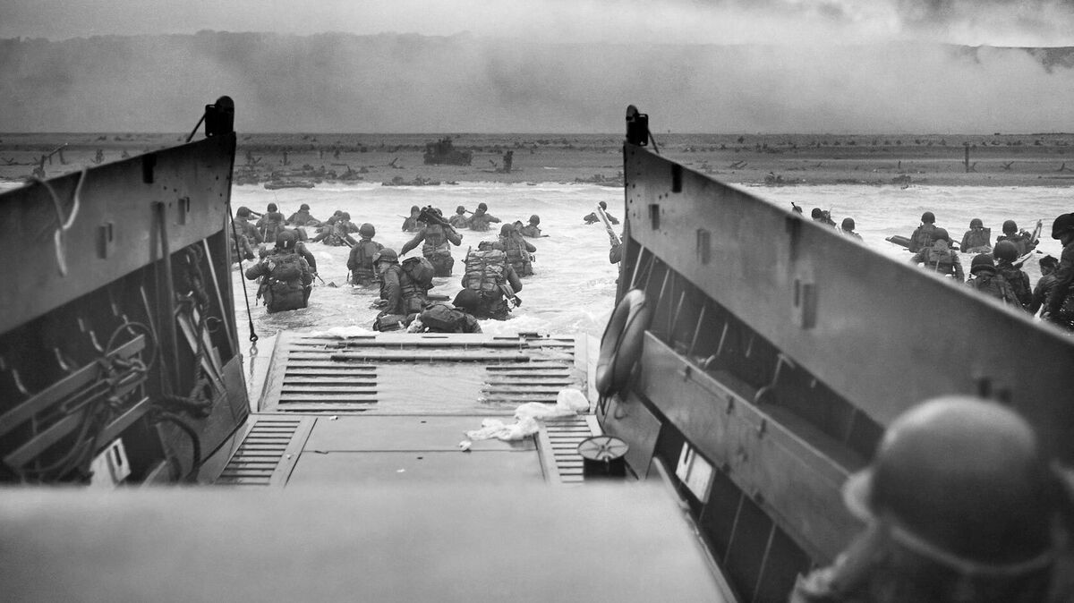 World War II American troops Omaha Beach D-Day invasion June 6, 1944
