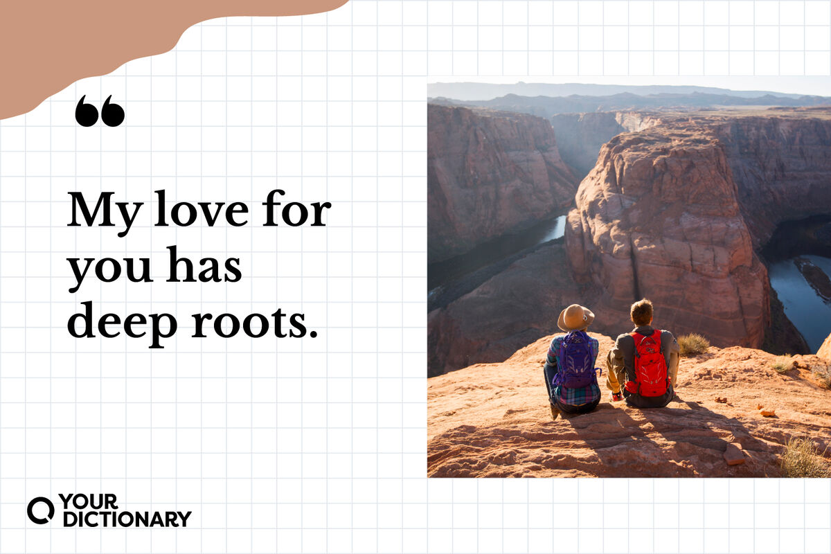 Love Quote Deep Roots Couple Mountains