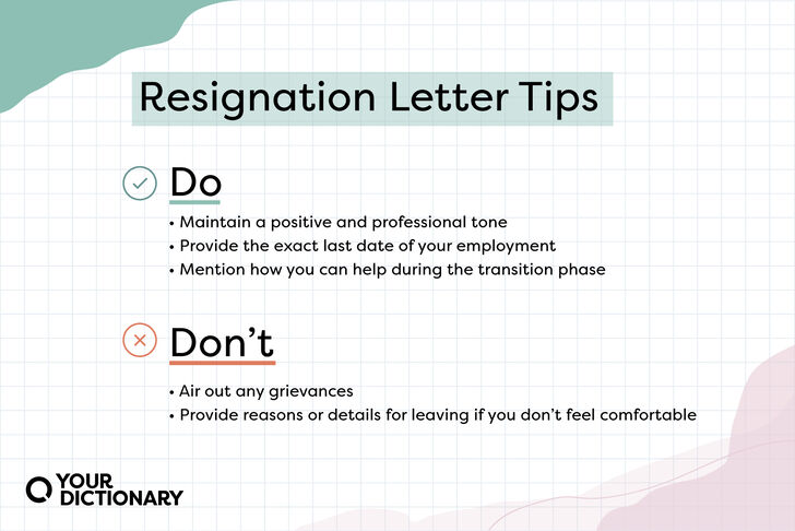 how to construct a resignation letter
