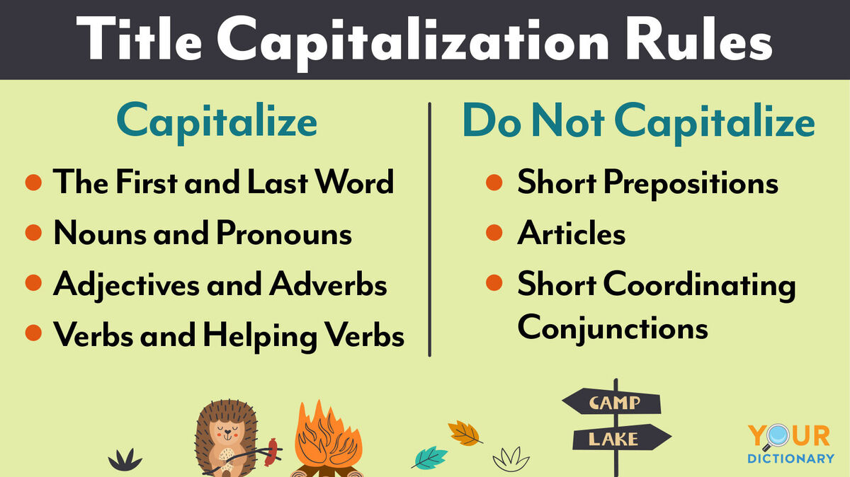 title capitalization rules chart