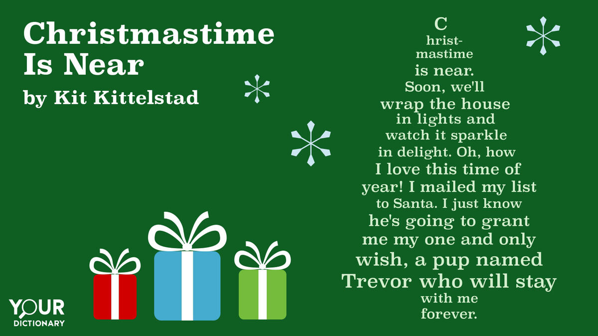 christmastime is near shape poem