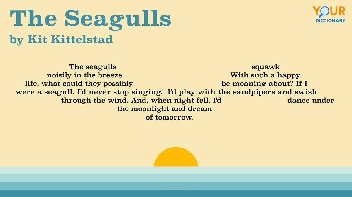 the seagulls shape poem