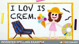 Children Drawing Invented Spelling