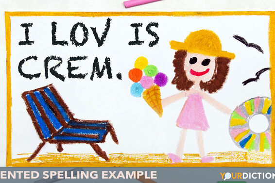 Children Drawing Invented Spelling