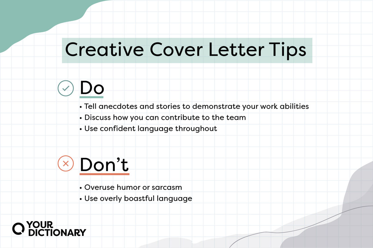 three tips for what to do and two tips for what not to do when writing a cover letter