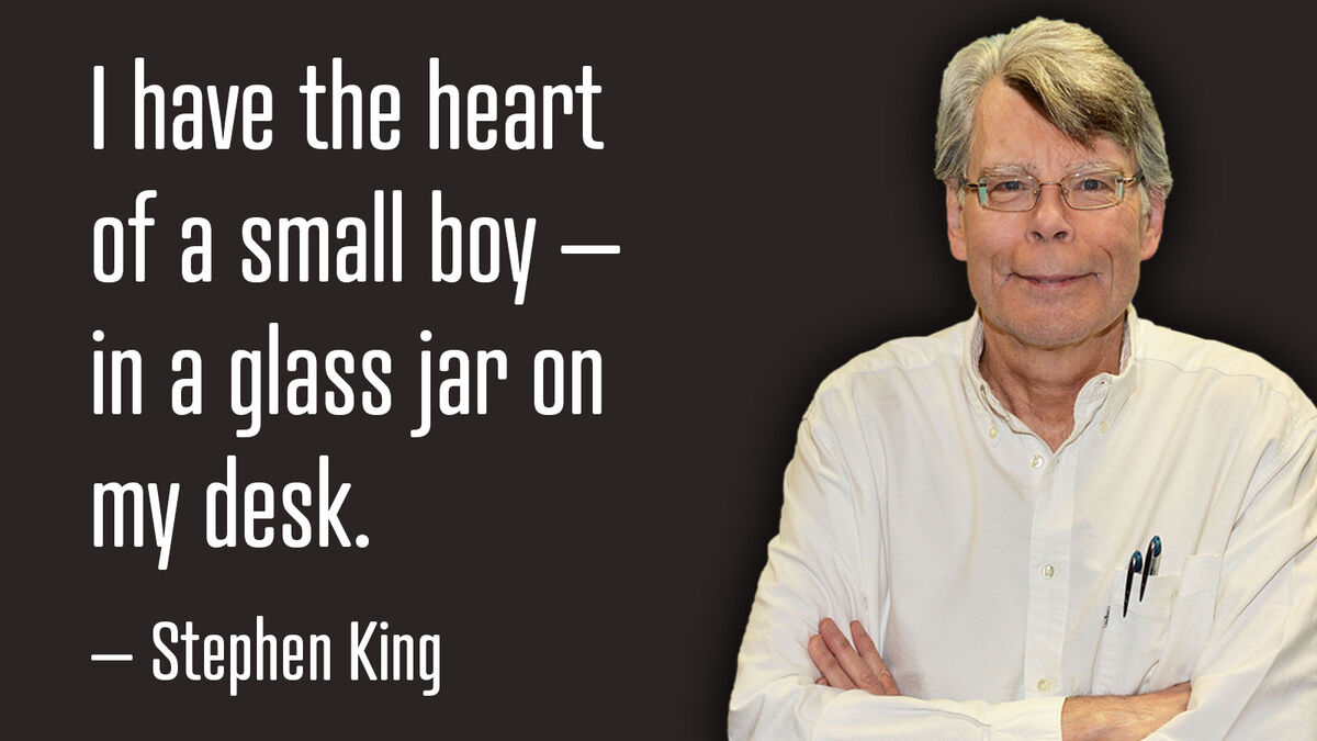 Stephen King quote example paraprosdokian joke