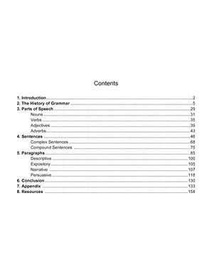 essay table of contents example