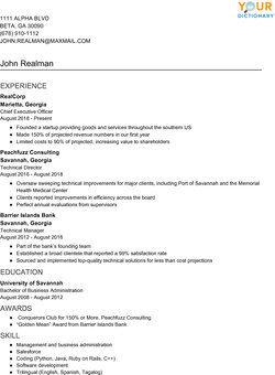 Resume Writing Examples With Simple Effective Tips