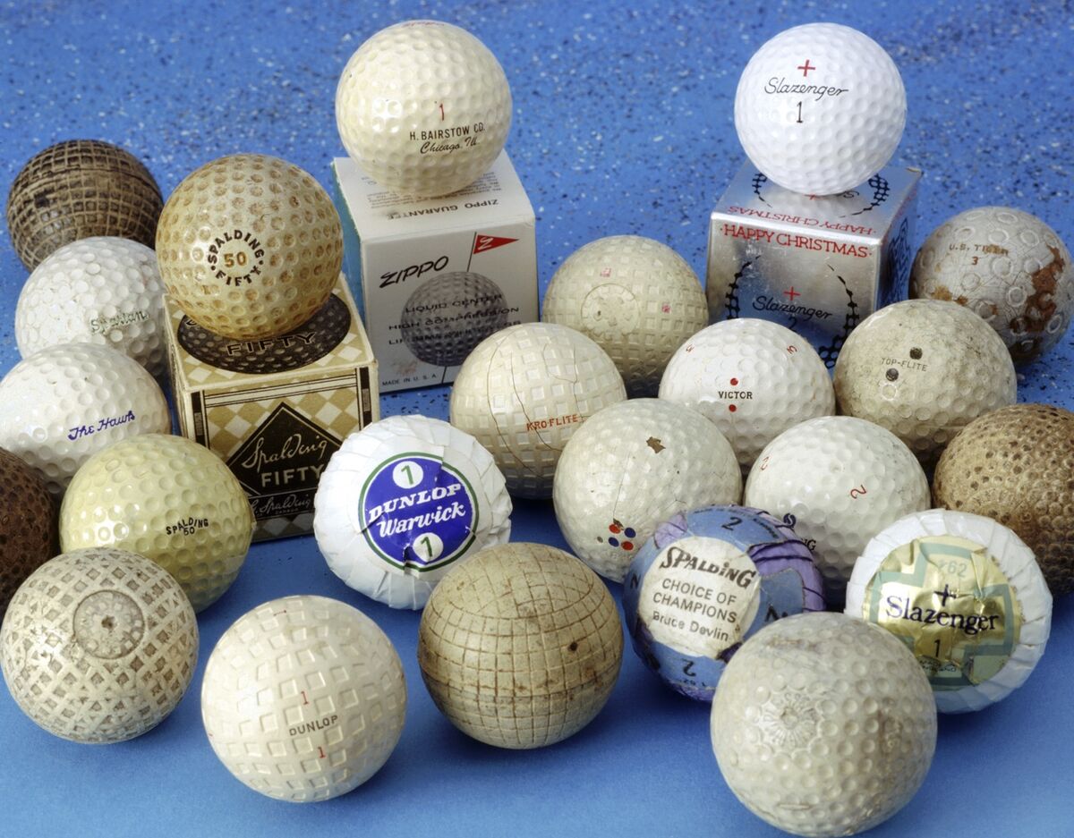 Slazenger golf balls from various generations