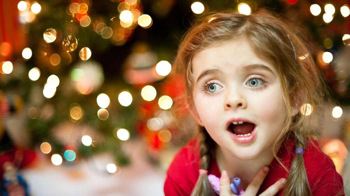 music on Christmas morning with girl singing