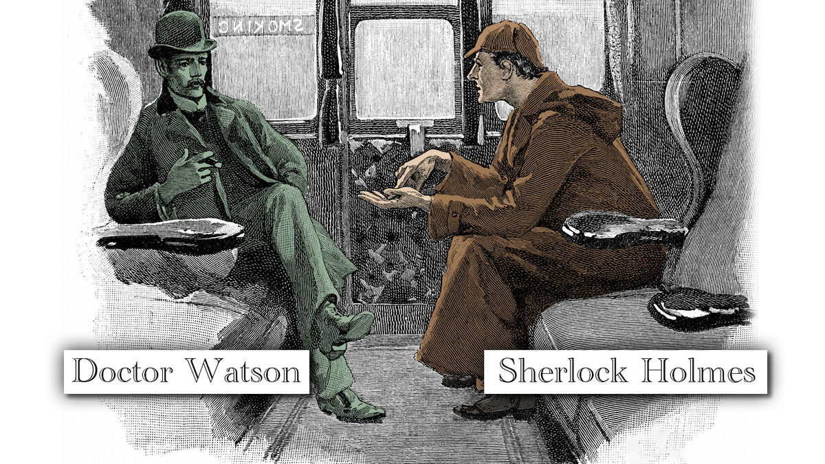 flat character Doctor Watson from Sherlock Holmes