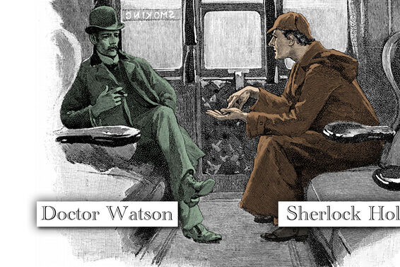 flat character Doctor Watson from Sherlock Holmes