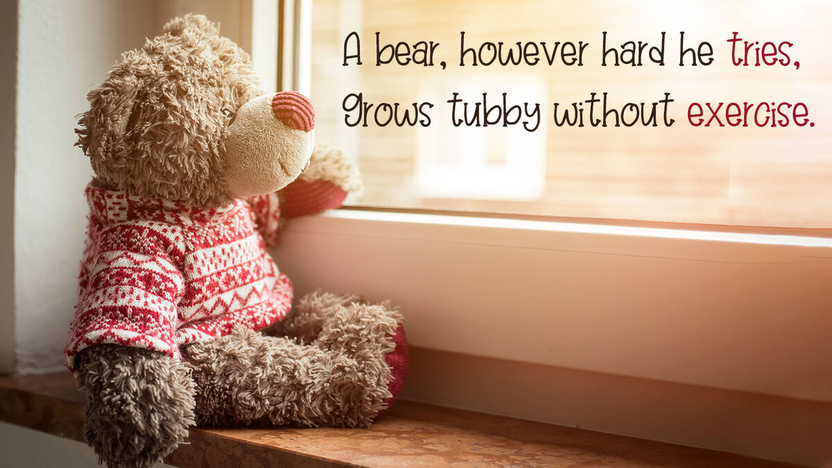 teddy bear end rhyme poem