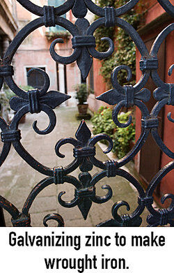 Wrought iron fence as Zinc examples