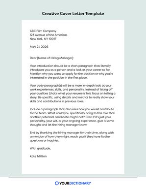 how write a creative cover letter