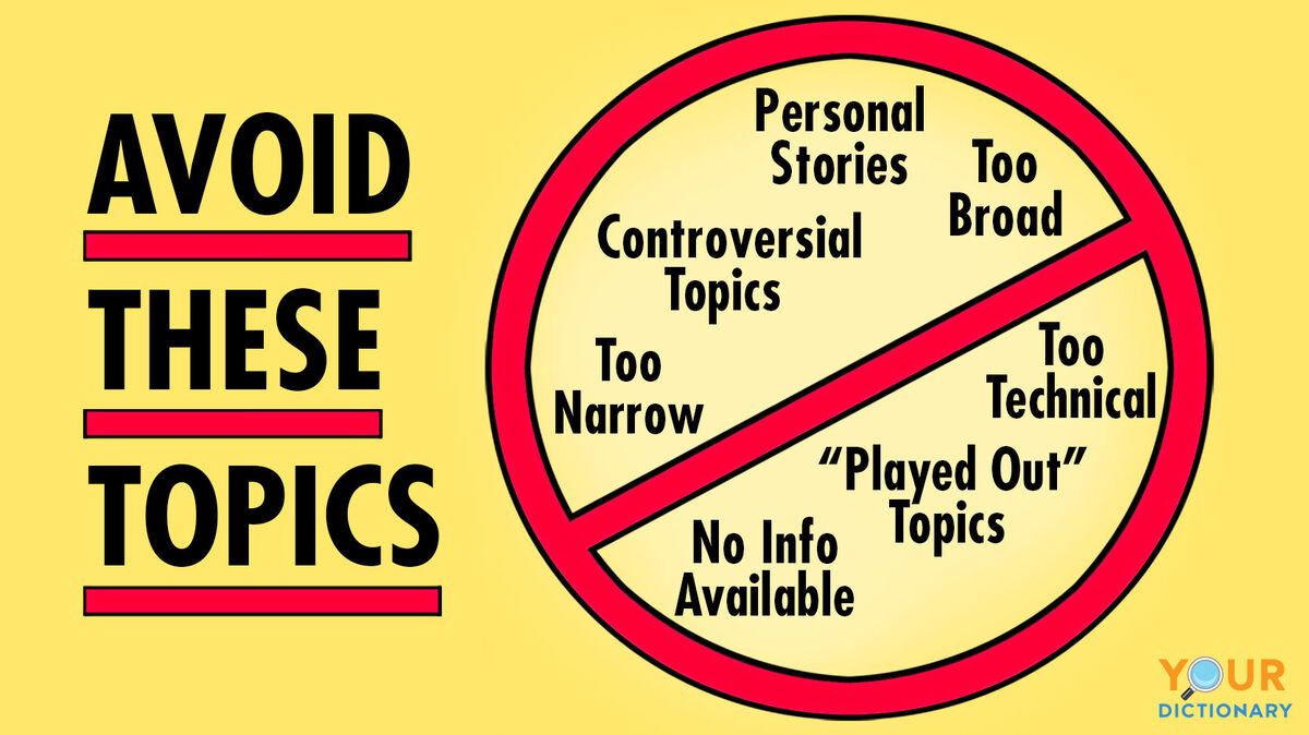 topics to be avoided in writing a research title