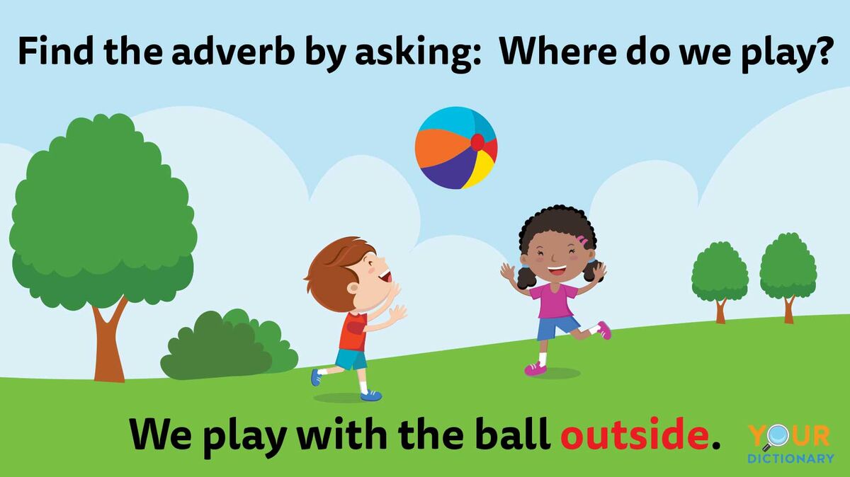 adverb tip kids playing outside