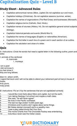 capitalization quiz B questions