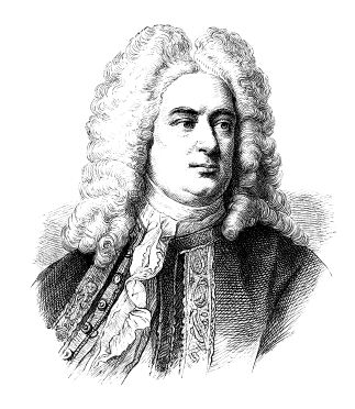 Portrait sketch of George Handel