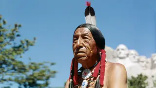 Sioux indian Lakota tribe in the Black Hills Mount Rushmore