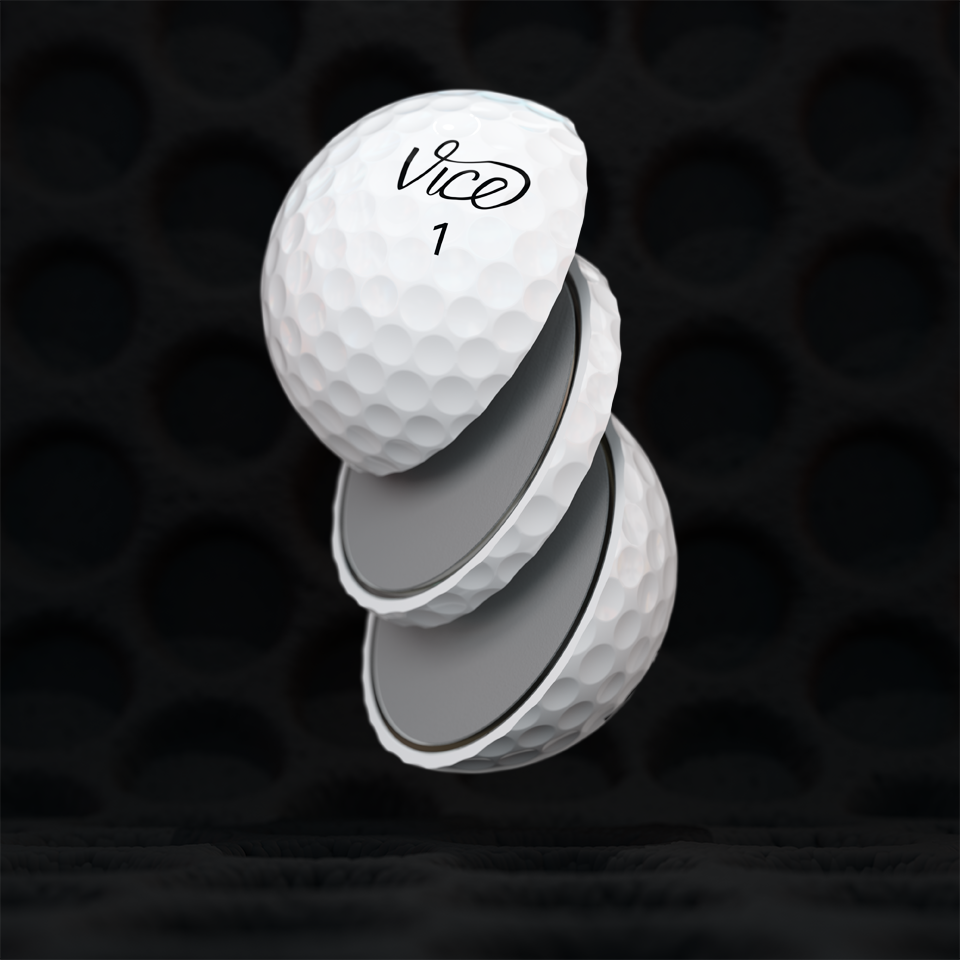Sliced VICE Pro Soft golf ball
