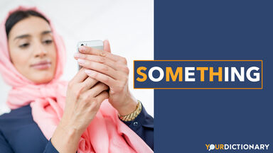 Woman Wearing Headscarf Using Smartphone SMTH Abbreviation Explained