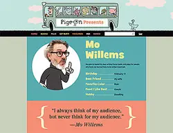 Screenshot of Mo Willems About Me Page